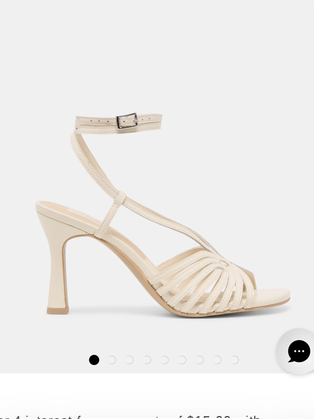 Dolce Vita Nivana Heels Off White Crinkle Patent high ivory cream